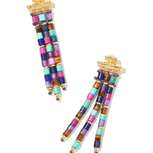 Kendra Scott Bree statement earrings gold - Picture 6 of 7